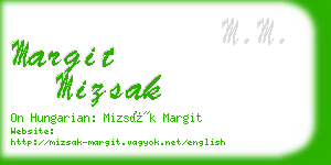 margit mizsak business card